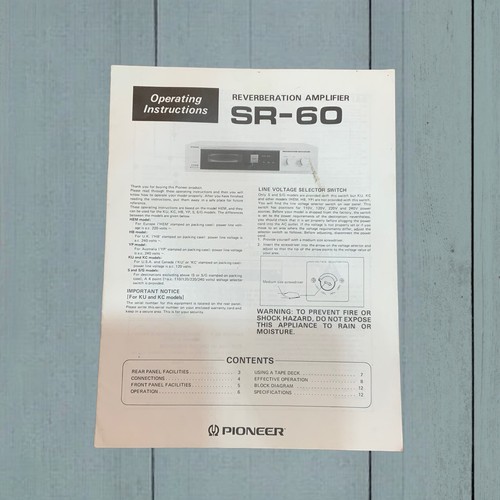 Pioneer manuale - pioneer, sr-60