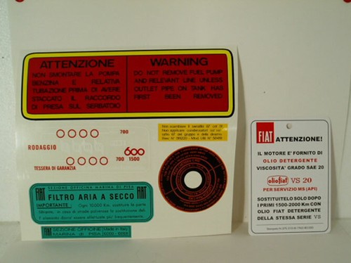 Fiat 600 kit adesivi - fiat,
