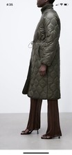 Zara Khaki Reversible Parka