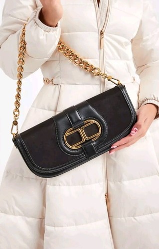 Borsa pochette nero oro - pochette,