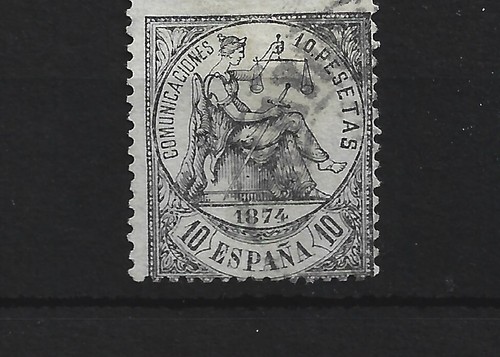 1874 edifil 152 usado - 1874, firmado