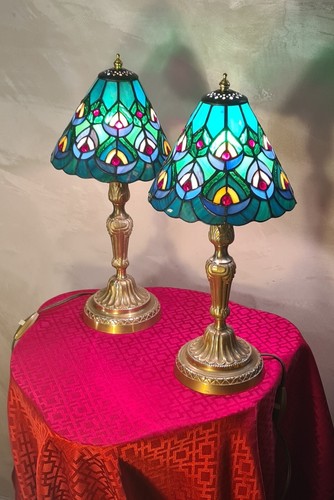 Paire lampe bronze - paire, ancienne