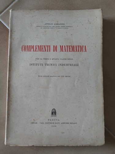 Complementi matematica 1959 - matematica,