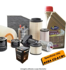 Kit Tagliando Filtri Tecnocar e 5L Olio Ford B-Max 1.0 EcoBoost 12- 88KW 120CV