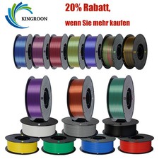 Filamento stampante 3D Kingroon 1 kg Pla Petg seta opaca 1,75 mm bianco nero rosso