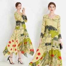 Vestito Abito Elegante Lungo Elegante BonTon Verde Colorato Raso GIPSY 67154