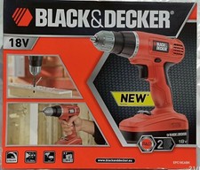 BLACK & DECKER - Trapano Avvitatore 18V Doppia Batteria EPC18CABK - Anno 2011