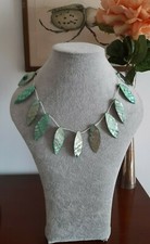 Collana vintage foglie - foglie, verde