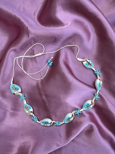 Summery necklace with shells - with,