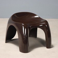 Efebino Sgabello Marrone Vintage Design Stacy Dukes per Artemide Italia Anni 70