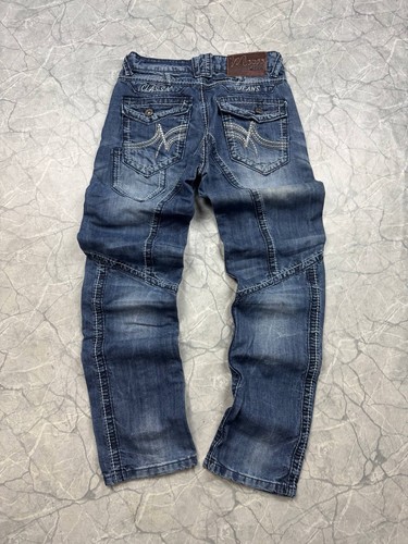 Denim blu slim invecchiato - , if