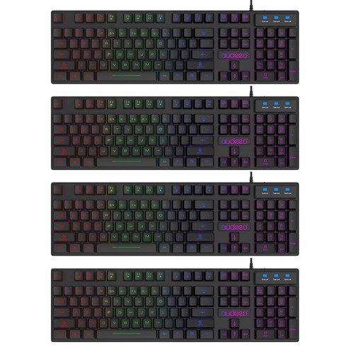 Led gioco tastiera nero - 4x,