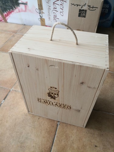 Cassa legno vuota vino milazzo - vino,