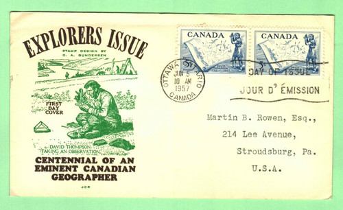 1957 canada 370 explorers - sc, #370