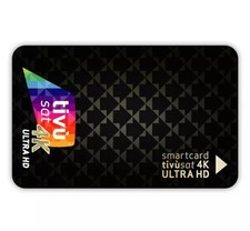 TESSERA TIVUSAT TIVU SAT TIVù TV SD HD SATELLITARE SOLO SMART CARD