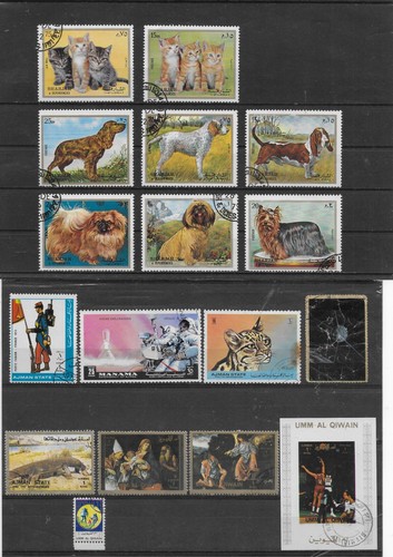 Lot timbres moyen orient - 17,