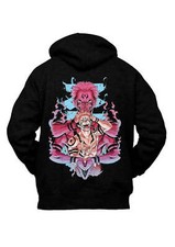 Felpa con Cappuccio Retro Jujutsu Kaisen Ryomen Sukuna Anime Uomo Donna Bambino