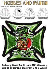 patch Rat Fink motociclista topo icona Kustom Kulture toppa termoadesiva iron on