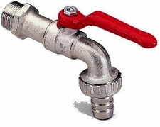 RUBINETTO PORTAGOMMA GIARDINO A SFERA A LEVA ALLUMINIO ESTERNO 1/2 - 3/4 - 1