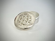 ARGENTO 800 Scatola Vintage Cesellato Portagioie Portapillole Made In Italy