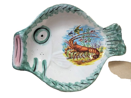 Ceramica piatto pesce sicilia - piatto,