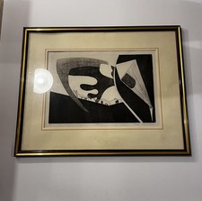 Litografia 1 di 10 firmata 1985 75x60 con cornice d'epoca