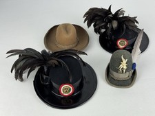 4 Cappelli Pubblicitari Miniature Copricapi Cowboy Alpino Bersagliere XX Sec.