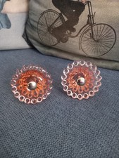 Vintage Coppia  Due Pomelli Pomello in vetro  Rosa Rosato