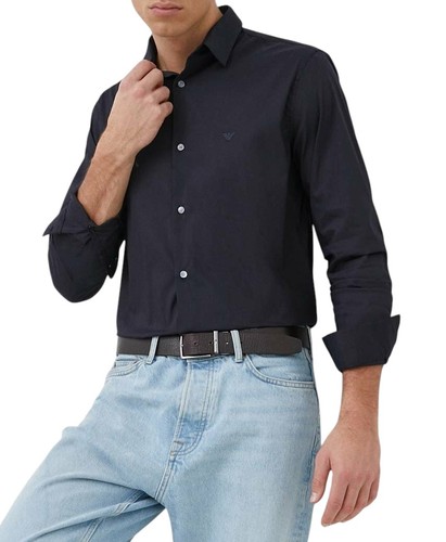 Camicia uomo blu emporio - uomo,