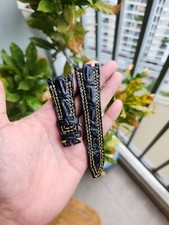 Cinturino orologio nero 28/18 mm 100% vera pelle esotica per AP OFFSHORE 42 MM