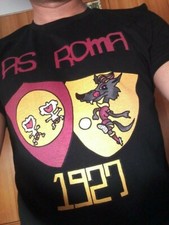 T-SHIRT MAGLIETTA RETRO VINTAGE A.S. ROMA CON DISEGNO FATTO A MANO CHIEDERE INFO