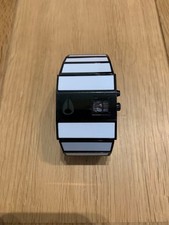 Orologio da polso Nixon Rotolog bianco nero 30m resistente all'acqua batteria cambiata