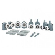 KIT8 CUSCINETTI RICAMBIO BOX DOCCIA CABINA PORTA ANTA SCORREVOLE ROTELLINE RUOTE
