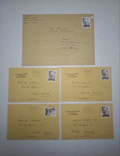 Lotto buste viaggiate - lotto, 5