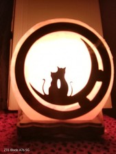 LAMPADA DI SALE ROSA DELL'  HIMALAYA "CON GATTINI"