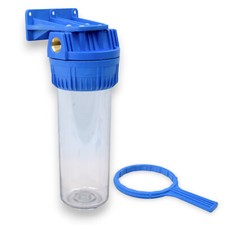 PORTA FILTRO CONTENITORE CARTUCCIA 10" ACQUA ORING GHIERA CHIAVE SUPPORTO STAFFA