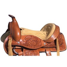 Sella pony per bambini giovani bambini in pelle piacere western da 14 a 18...