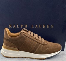 RALPH LAUREN Scarpa uomo mod.Ethan in vitello scamosciato marrone size Eu 41 RH4