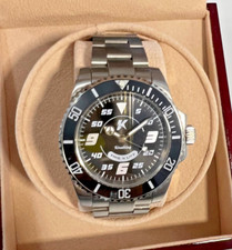 RiCarica Orologio uomo Automatico meccanico Legno Base Rotante Accessori Ebano