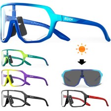 OCCHIALI DA CICLISMO DA SOLE FOTOCROMATICI UOMO DONNA BICI STRADA MTB SPORT UV