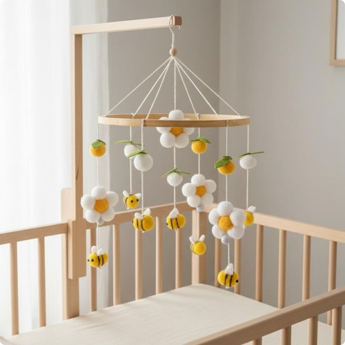 Mobile berceau fleurs abeilles - mobile,
