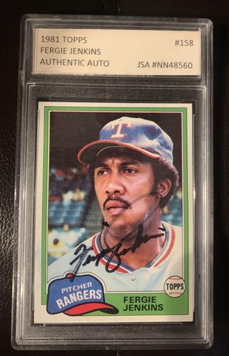 Carta topps fergie jenkins - jenkins, hof