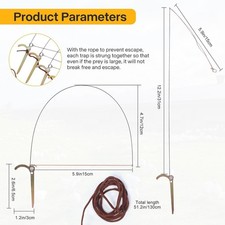 Trappola per uccelli legando piedi per uccelli trappola da caccia uccelli anatra pollo 00055