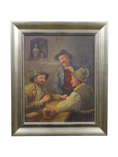Antico dipinto olio tavola - antico,
