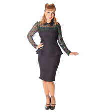 Abito SugarShock Dahee anni 40 tubino pencil dress rockabilly con pizzo