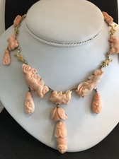 Collana Corallo Rosa E Oro