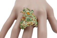 Donna Oro Metallo Pavone Sposa