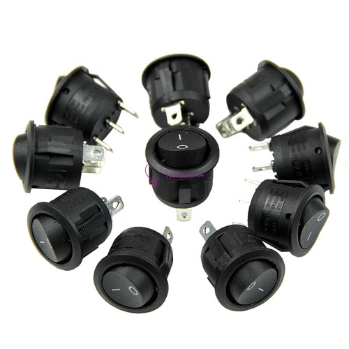 5pcs mini pin round - round, black