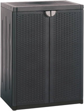 Mobile Basso Rattan, Nero