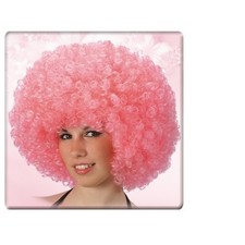 Parrucca afro rosa gigante - parrucca,